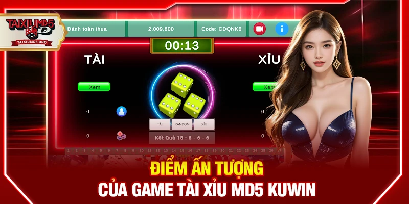 Điểm ấn tượng của game Tài Xỉu MD5 tại Kuwin
