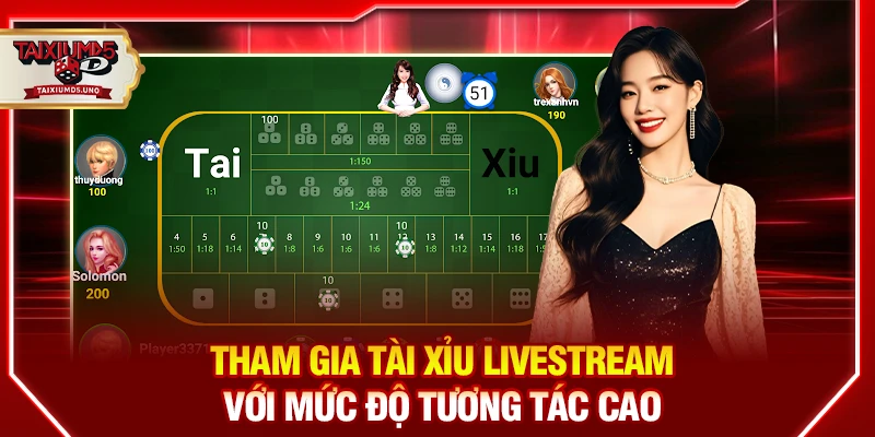Tham gia Tài Xỉu Livestream với mức độ tương tác cao
